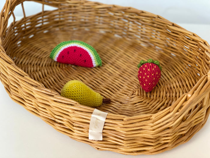 Wicker basket toys storage solution