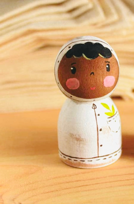 Handmade wooden Astronaut toy