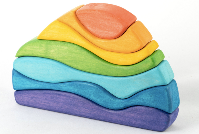 Wooden Waves Rainbow Stacker Toy