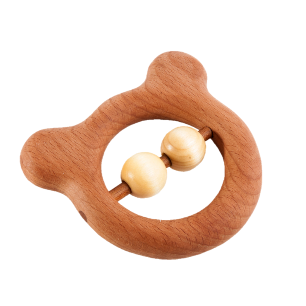 Wooden 2025 rattle teether