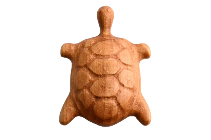 Organic Wooden Rattle toy Turtle - PoppyBabyCo