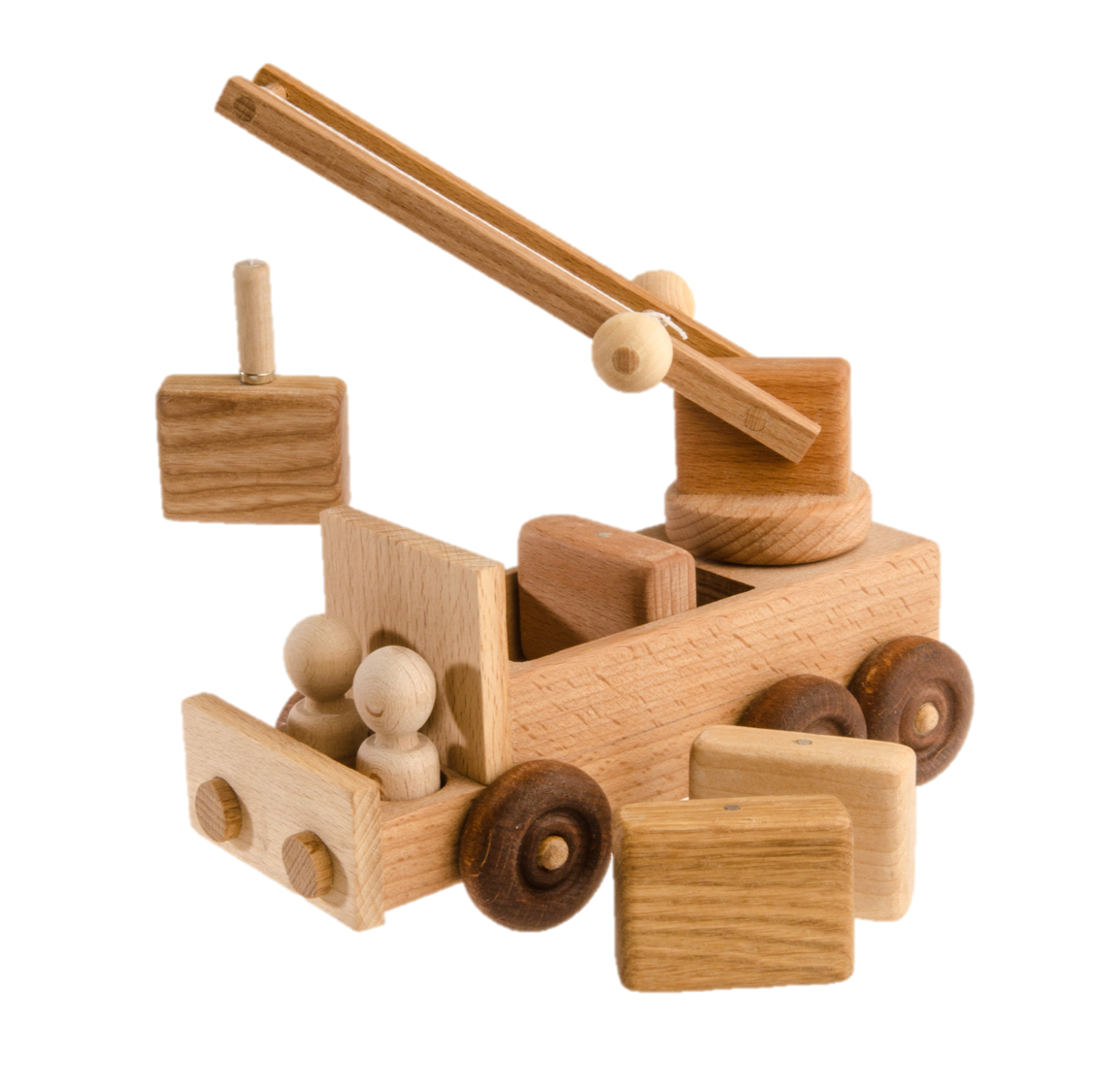 Wooden Crane toy Truck PoppyBabyCo