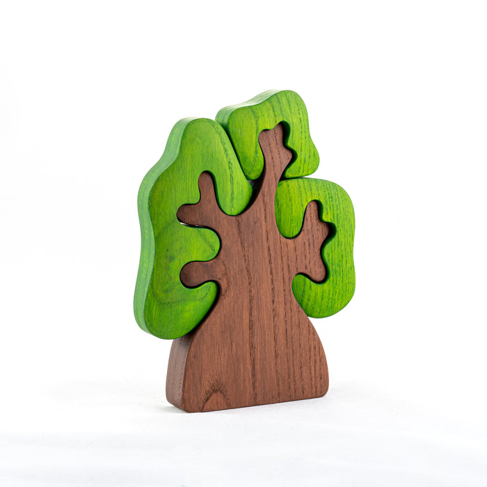 Wooden Tree with three crowns puzzle