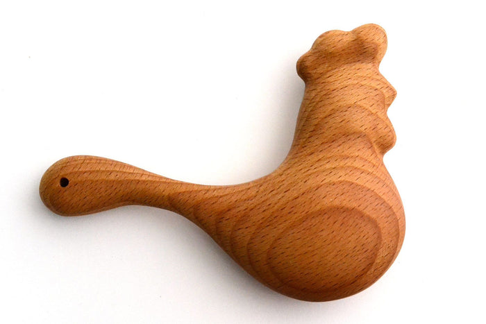 Organic Wooden Rattle toy Rooster
