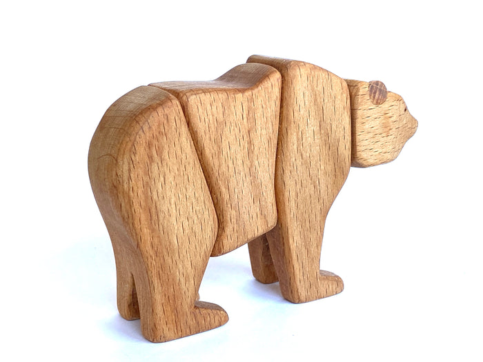 Handmade Wooden Bear Toy