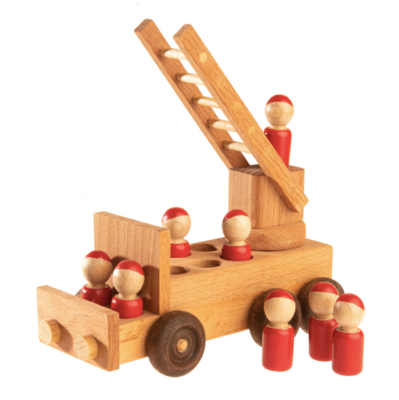 Wooden Fire Engine Truck – Flying Pig Toys