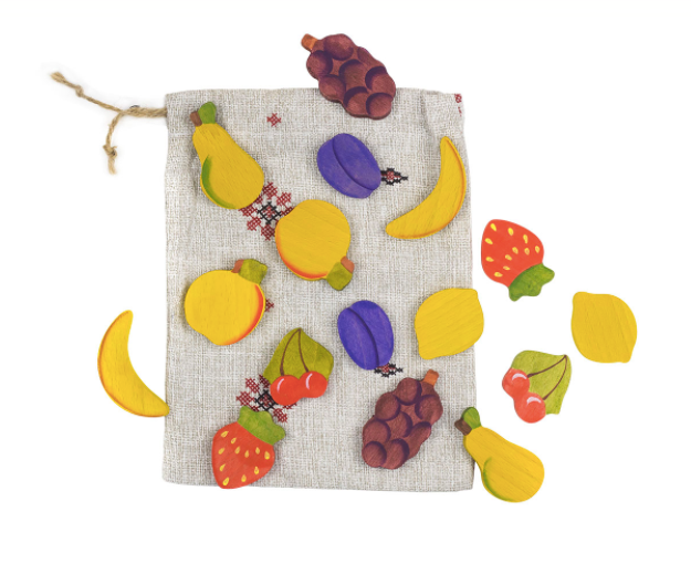 Wooden Fruits Matching Game