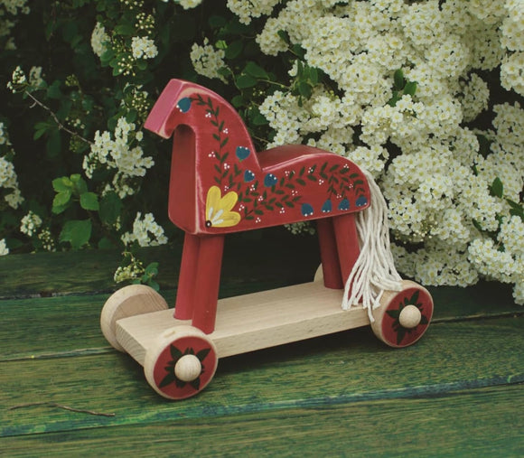 Wooden Horse on the Wheels