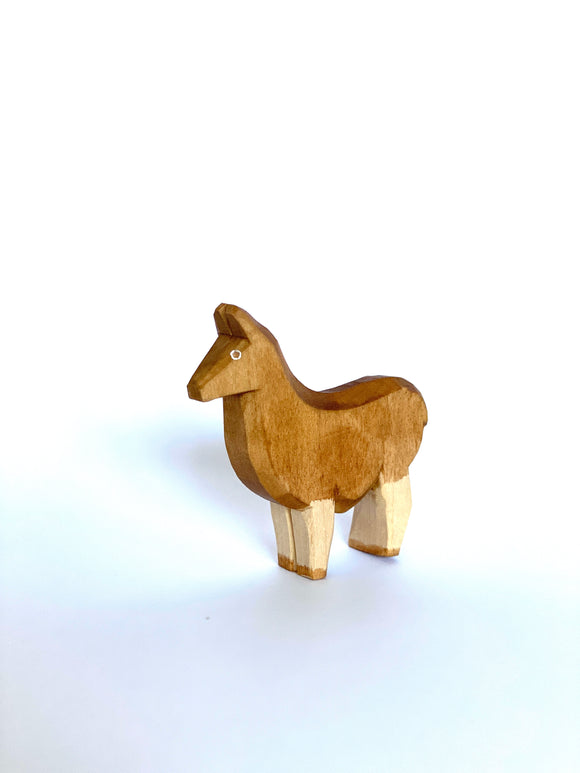 Wooden Llama small Figurine