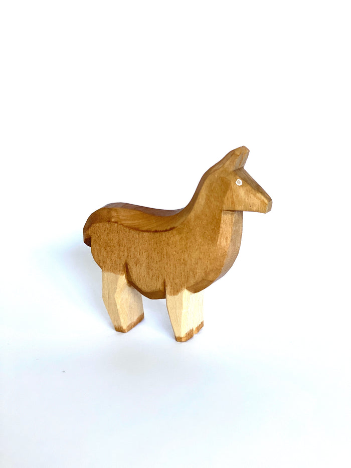 Wooden Llama small Figurine