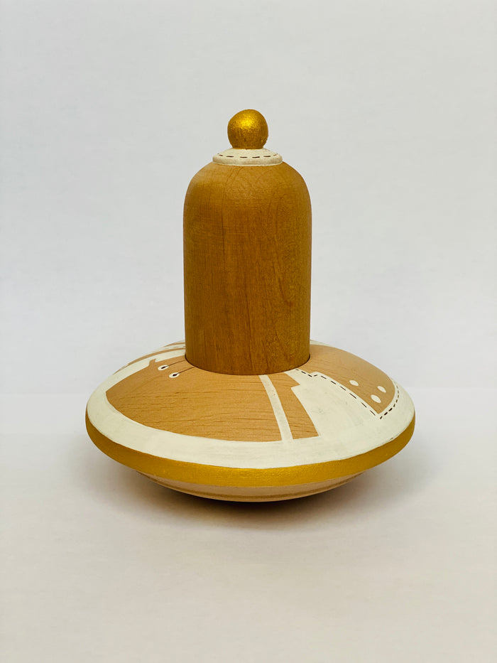 Gnezdo UFO with Alien Wooden Toy