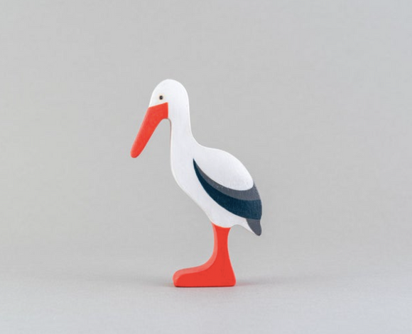Wooden Stork Figurine