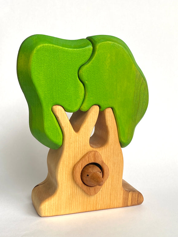 Handmade Wooden Oak Tree Puzzle with Duplo