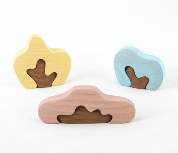 Wooden Winter Bushes Toy Set