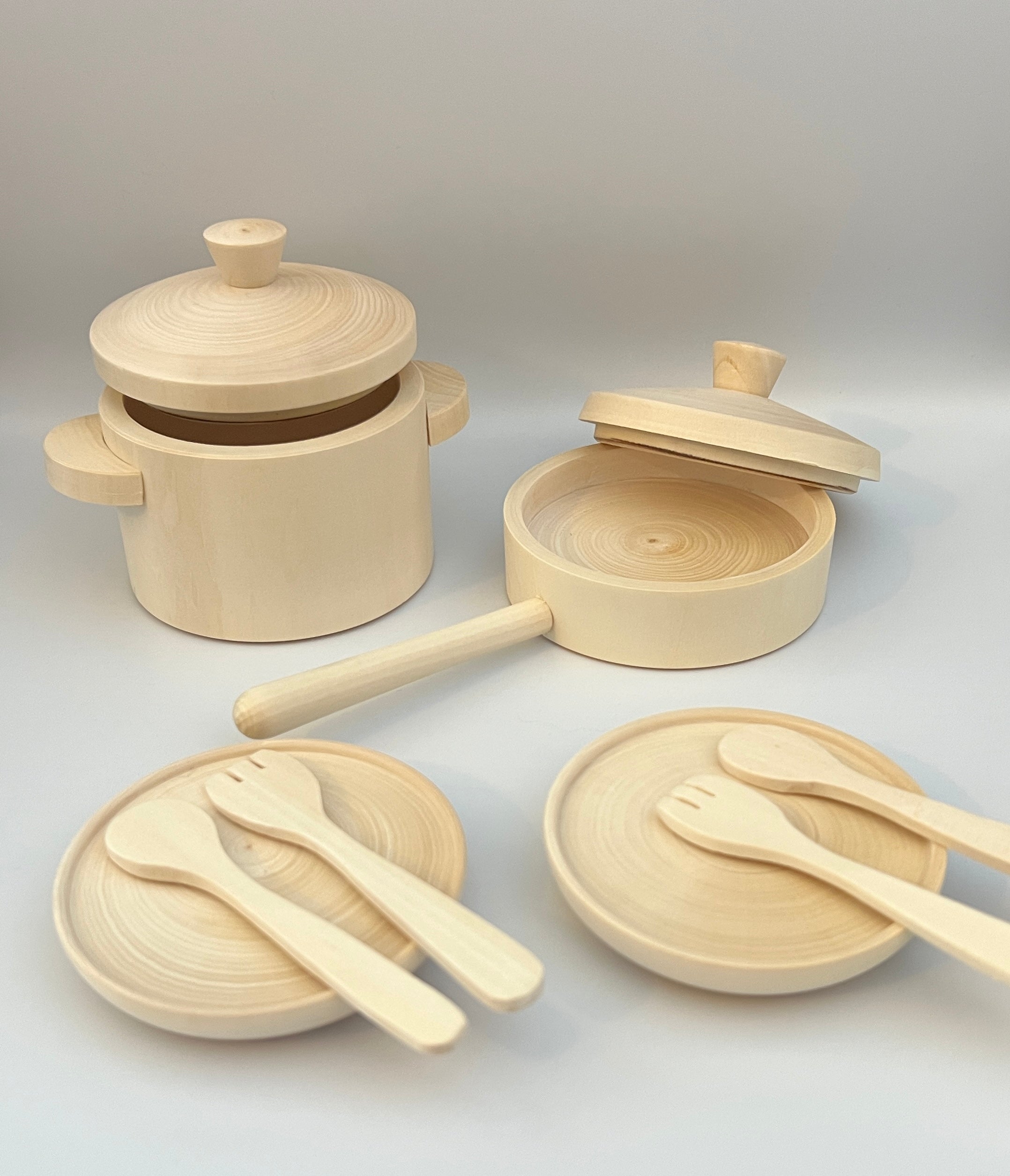 Wood Pots Pans Toys - Durable and Eco-Friendly